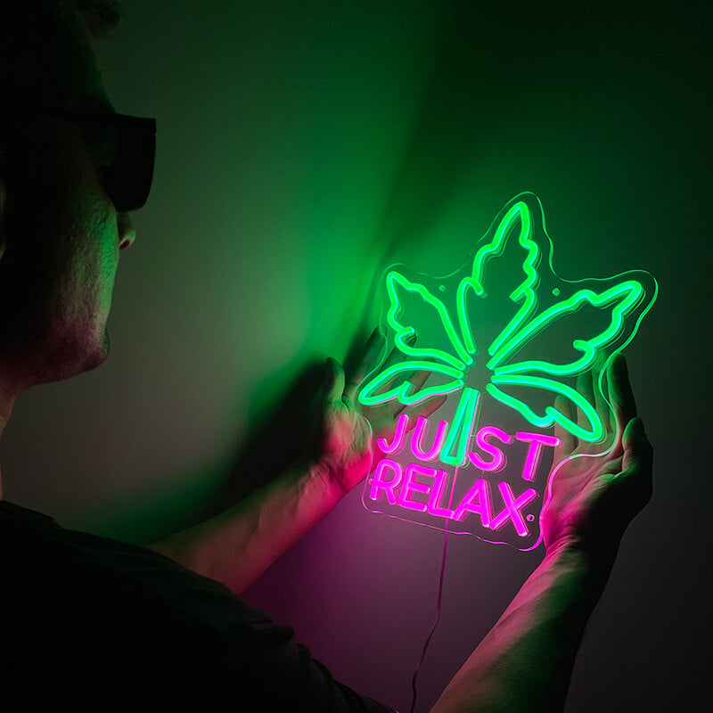 "Just Relax" LED-Neonschild (30x35cm)(USB)
