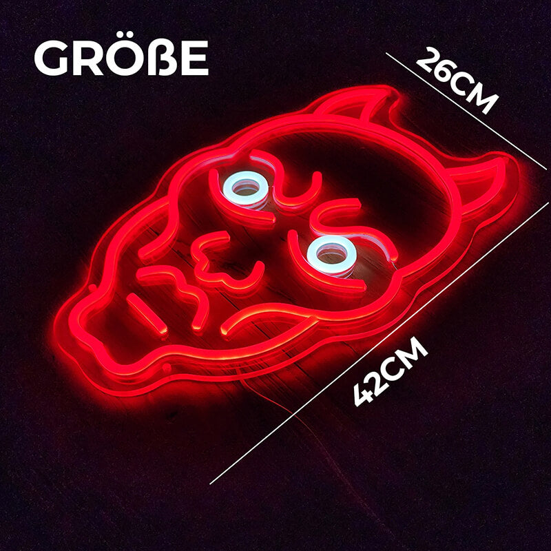 Hannya Maske Neon Schild (42x26cm)(USB)