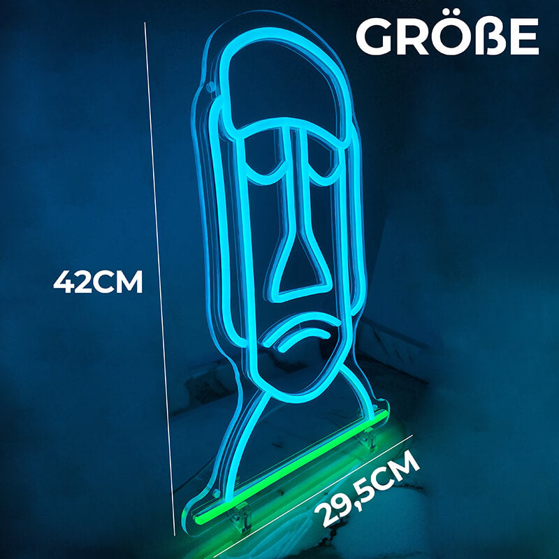 MOAI-Statue Leuchtschild (29x42cm)(USB) bayondo