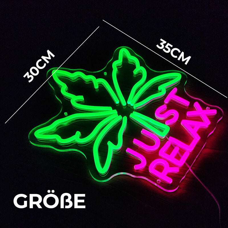 "Just Relax" LED-Neonschild (30x35cm)(USB)