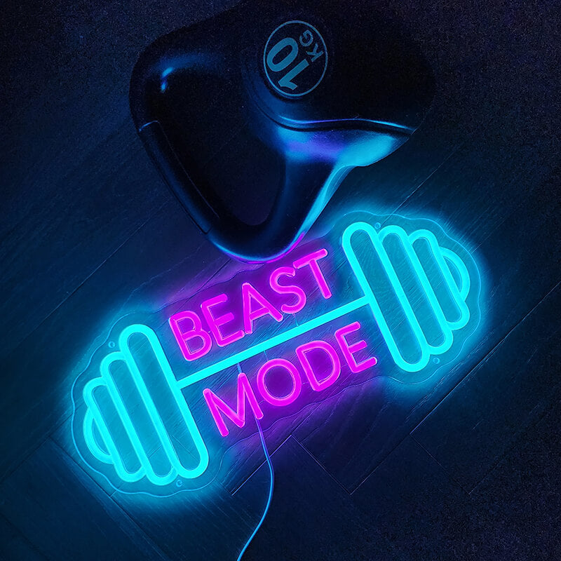 "BEAST MODE" LED-Neonschild (19,5x45)(USB)