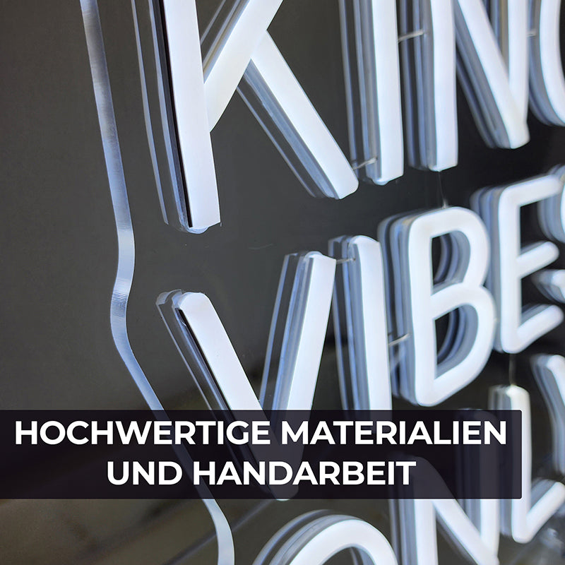👑KING VIBES ONLY - Neon Schild (29x40cm)(USB)