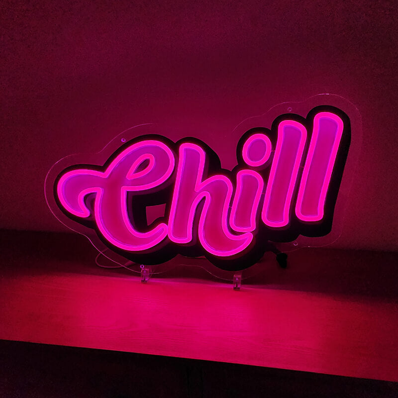 „CHILL“ LED-Neonschild (29x55cm)(USB)