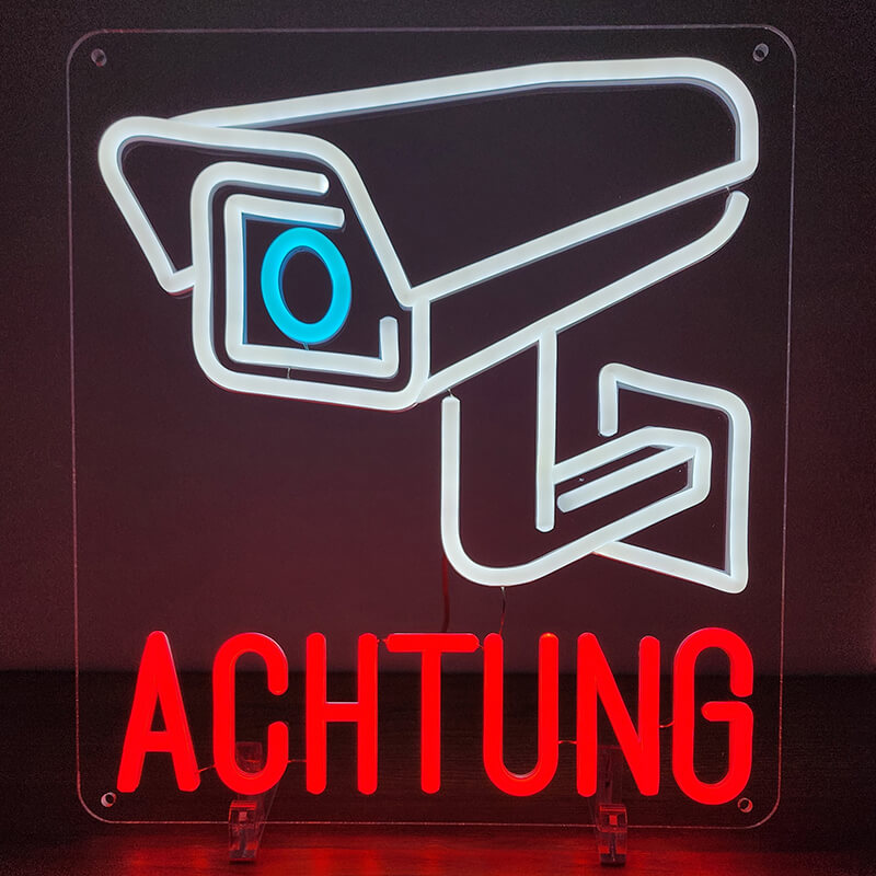 Achtung Videoüberwachung (35x35cm) USB