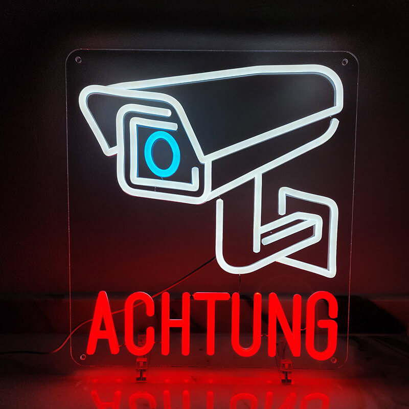 Achtung Videoüberwachung (35x35cm) USB