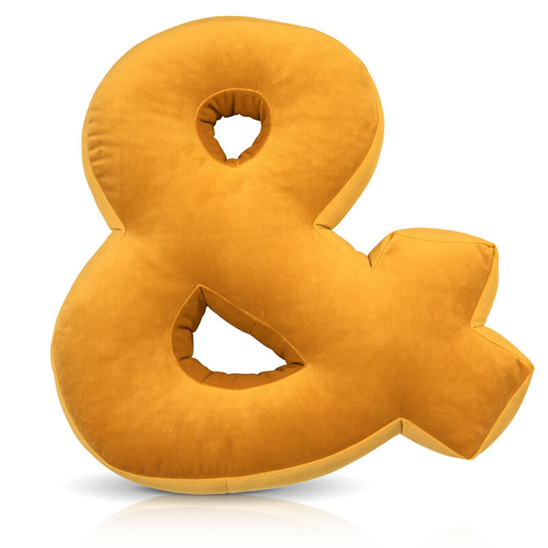 Buchstabenkissen Velours