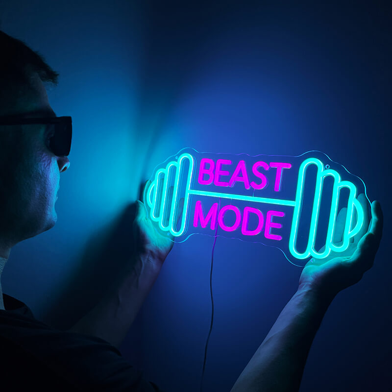 "BEAST MODE" LED-Neonschild (19,5x45)(USB)