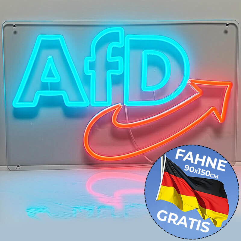 "AfD" LED-Neonschild 28x40cm (USB)