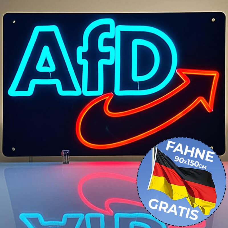 "AfD" LED-Neonschild 28x40cm (USB)