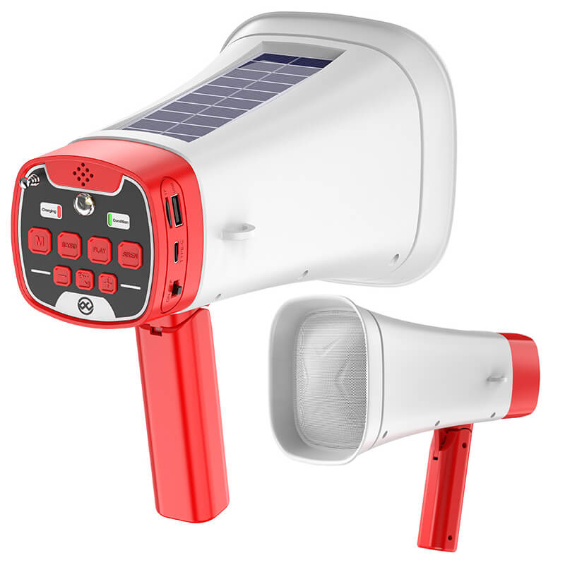 SolarPowerVoice Pro – Multifunktionales Megafon mit Solarladung bayondo