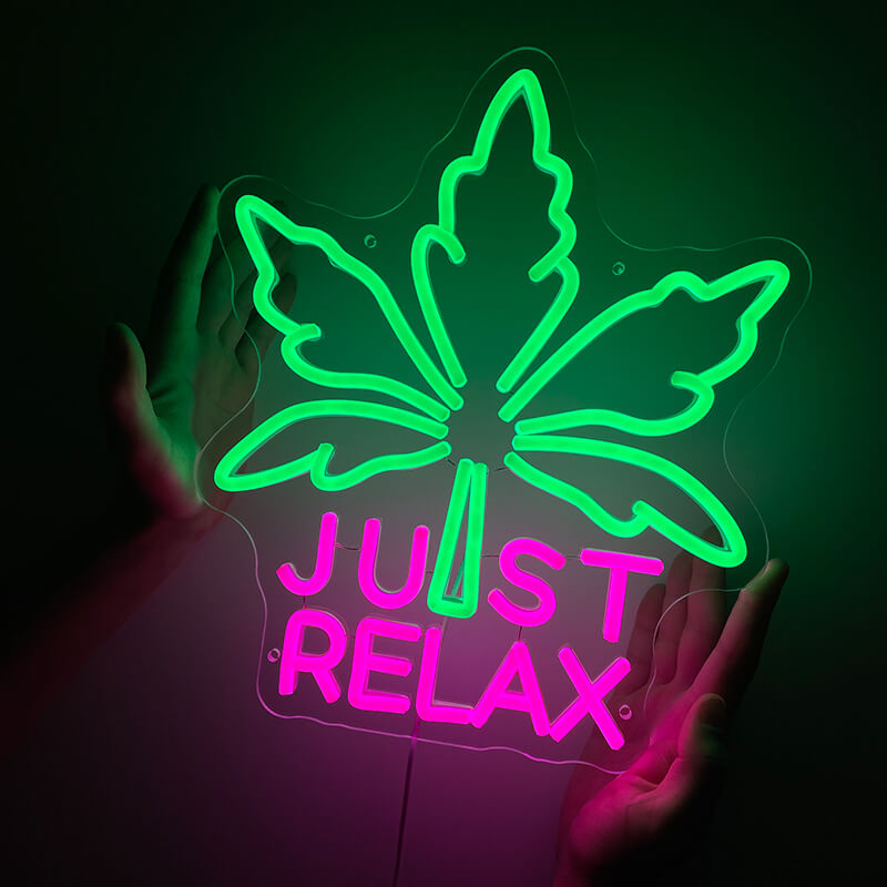 "Just Relax" LED-Neonschild (30x35cm)(USB)
