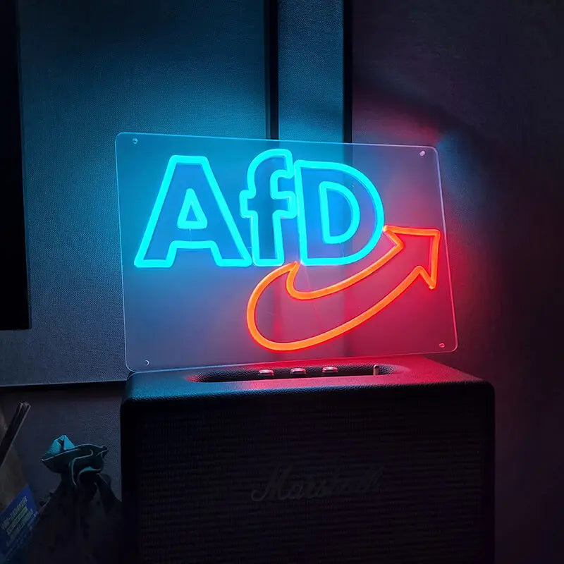 "AfD" LED-Neonschild 40x28cm (USB)