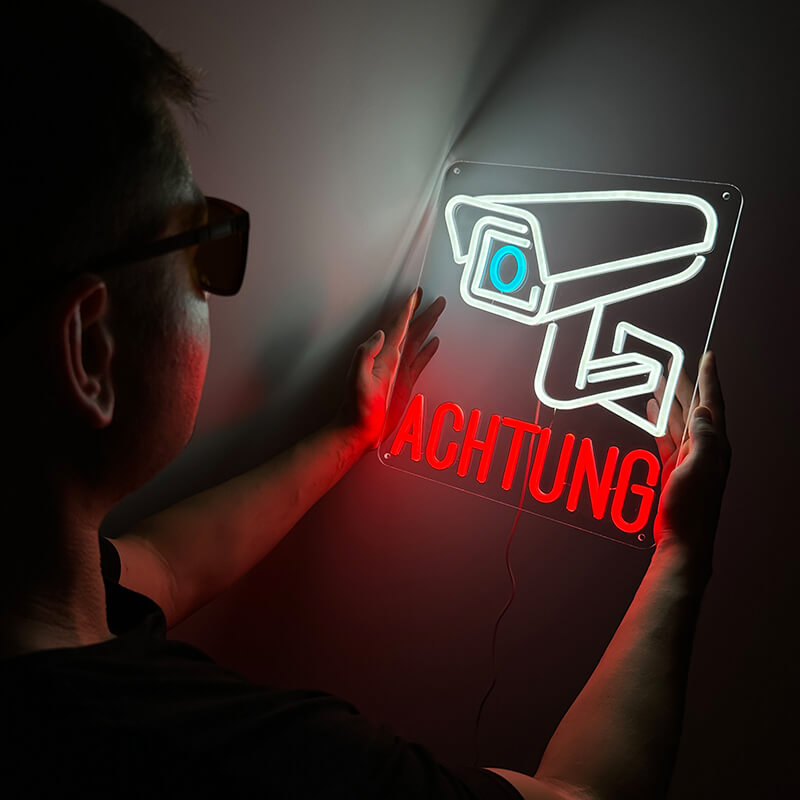 Achtung Videoüberwachung (35x35cm) USB