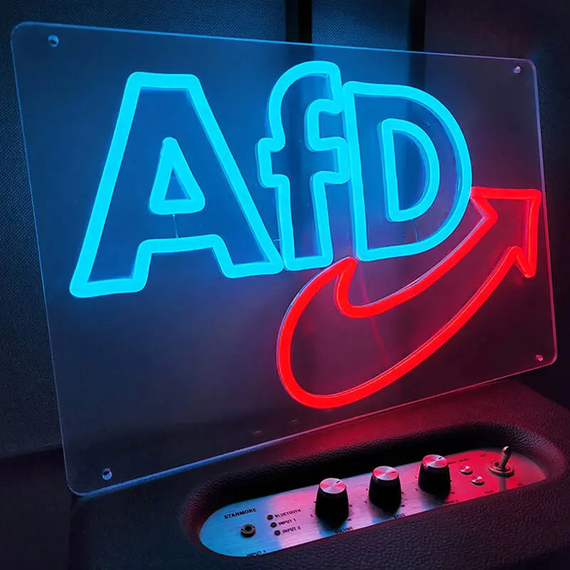 "AfD" LED-Neonschild 40x28cm (USB)