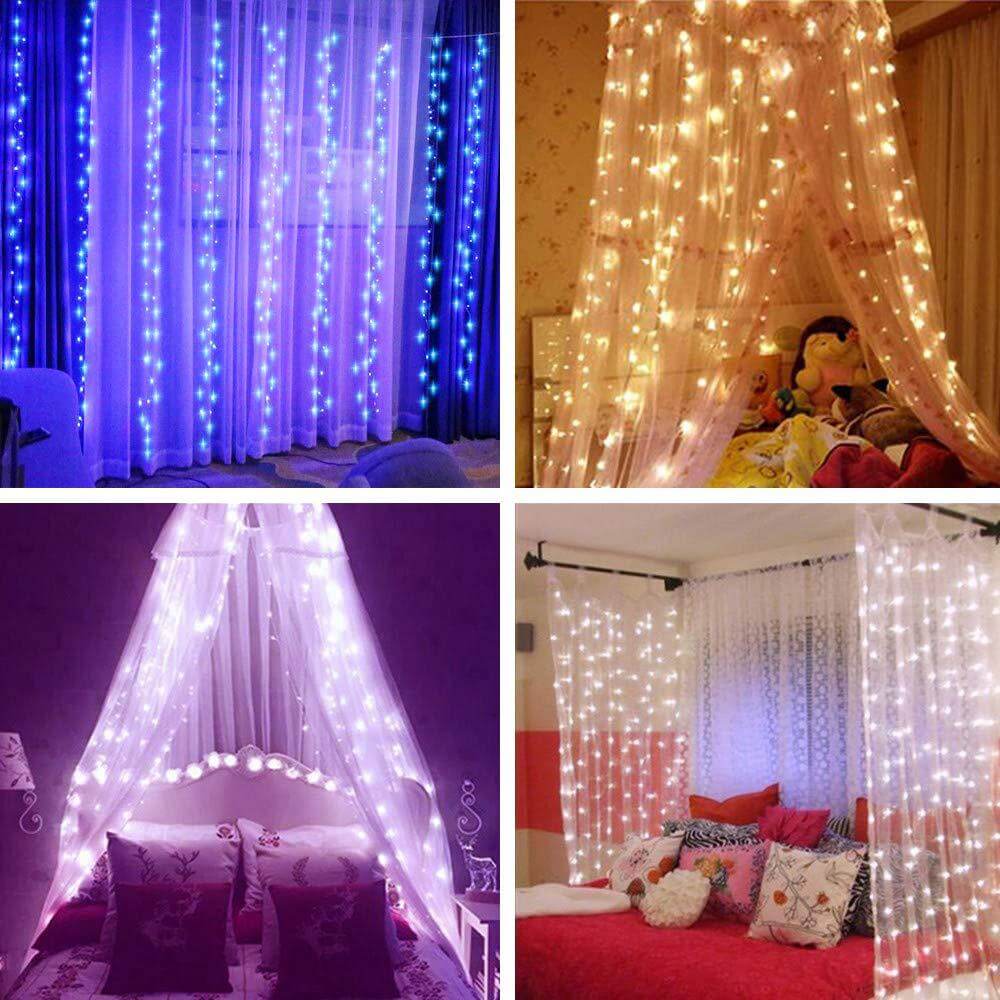200 LED’s, USB Hängelichter LIGHTPOP – 3x3 Meter mit Fernbedienung und Soundsensor