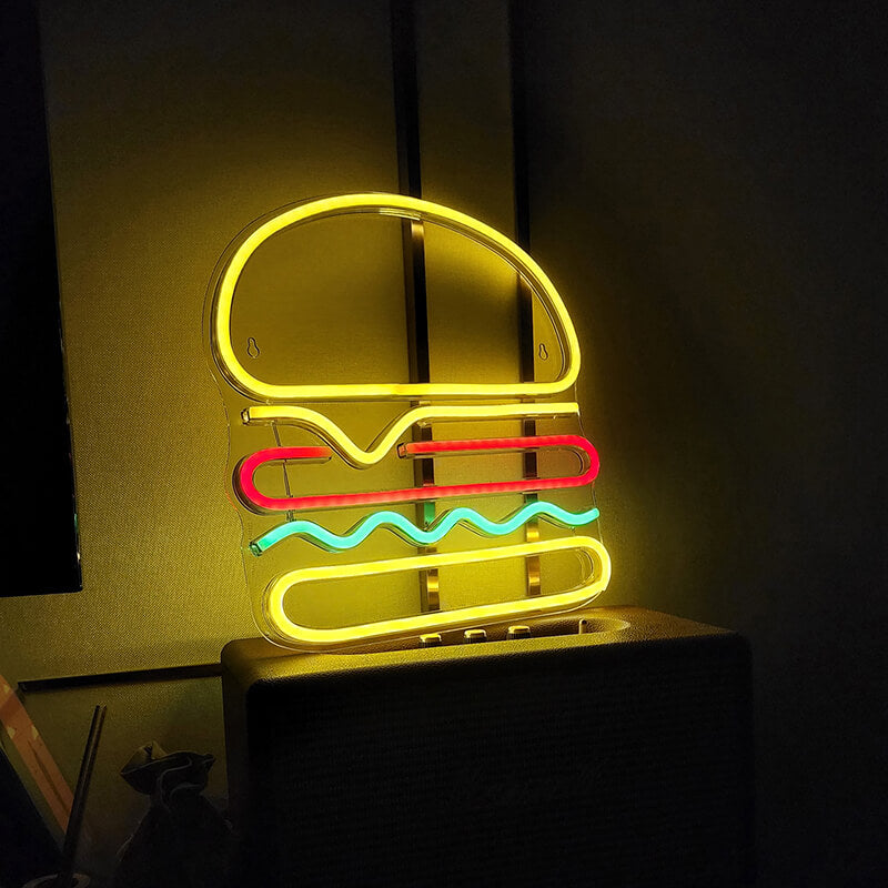 BIG BURGER – LED Neon Schild (Größe 35x35cm)