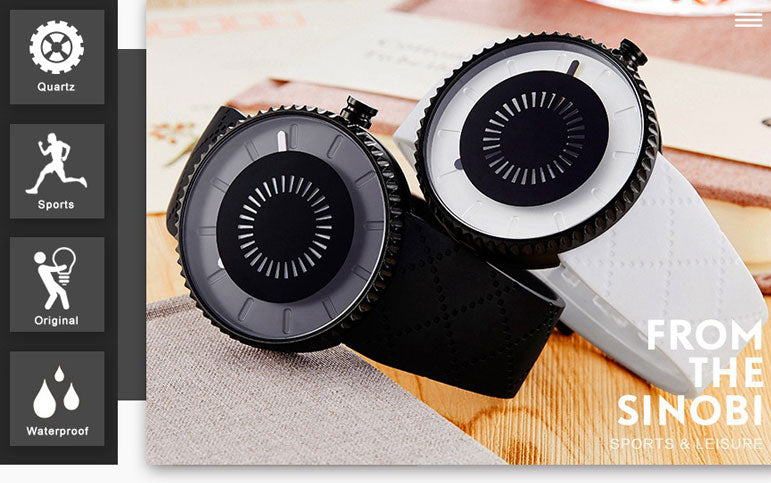 SINOBI BLACK and WHITE - Sportuhr Wasserfest