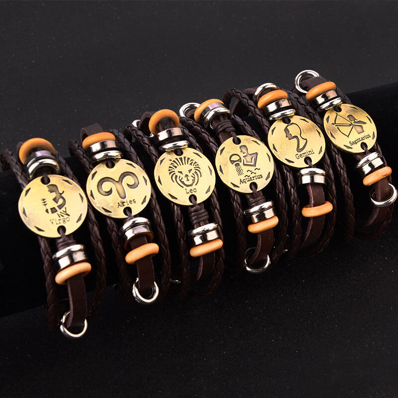 STERNZEICHEN Lederarmbänder Unisex