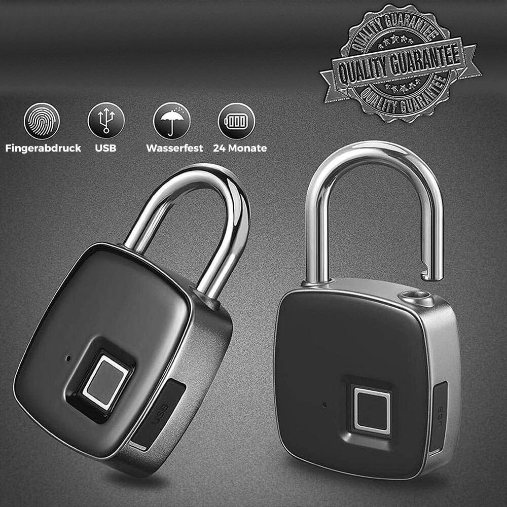 Wasserdichtes Vorhängeschloss mit Fingerabdruck-Scan und Bluetooth-APP