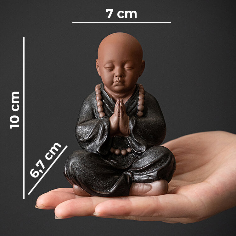 "Sechs kleine Mönche" Hochwertige Feng-Shui Ton-Skulpturen für Glück und Harmonie