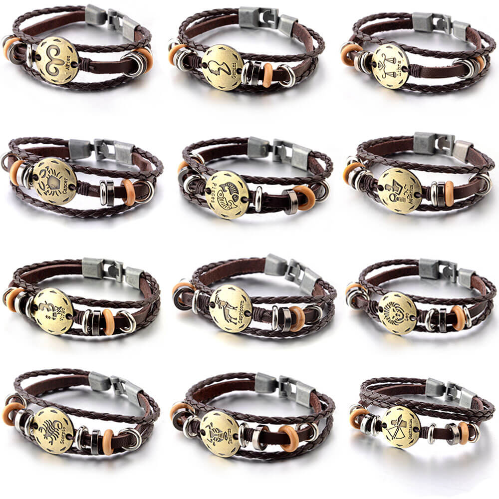 STERNZEICHEN Lederarmbänder Unisex