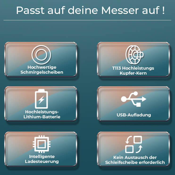 Kabelloser USB Messerschärfer BLADE MASTER