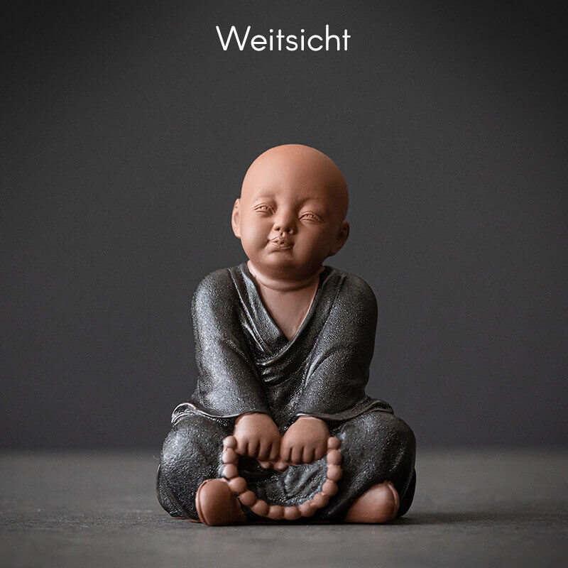"Sechs kleine Mönche" Hochwertige Feng-Shui Ton-Skulpturen für Glück und Harmonie