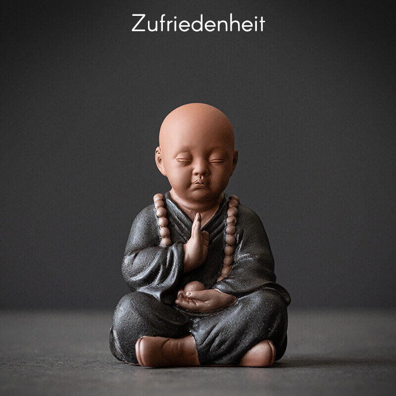 "Sechs kleine Mönche" Hochwertige Feng-Shui Ton-Skulpturen für Glück und Harmonie