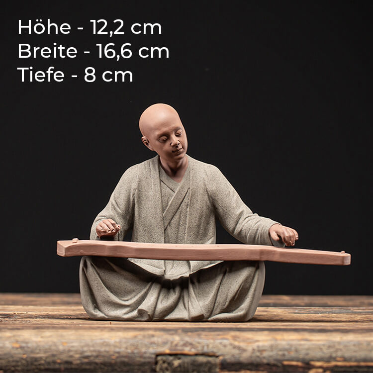 Mönch Klangmeditation ( Figur aus Keramik Handgemacht)