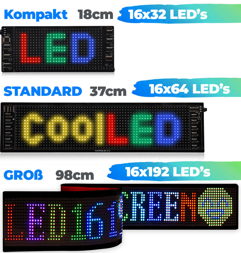 Flexibler USB LED-Bildschirm FLEX in 3 Größen