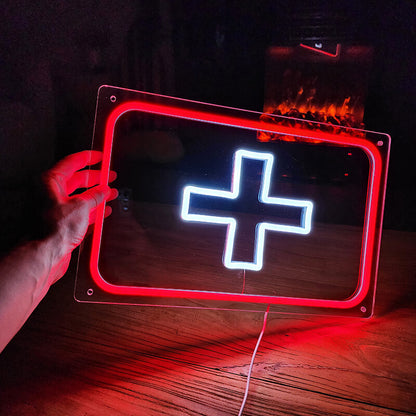 SCHWEIZ FLAGGE – LED Neon Leuchtschild (40x28cm) USB