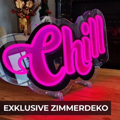 „CHILL“ LED-Neonschild (29x55cm)(USB)
