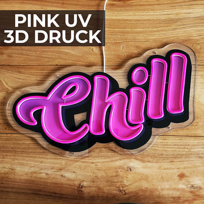 „CHILL“ LED-Neonschild (29x55cm)(USB)