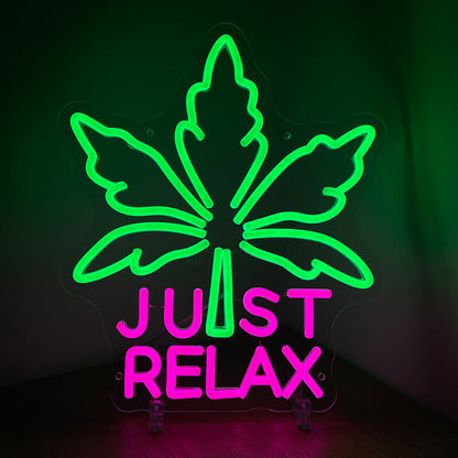 "Just Relax" LED-Neonschild (30x35cm)(USB)