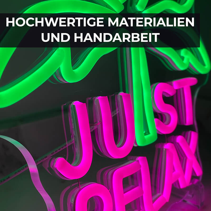 "Just Relax" LED-Neonschild (30x35cm)(USB)