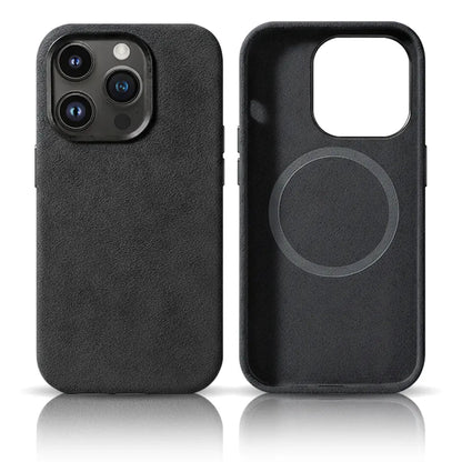Alcantara® Leder Premium Handyhülle für iPhone 14–17 bayondo
