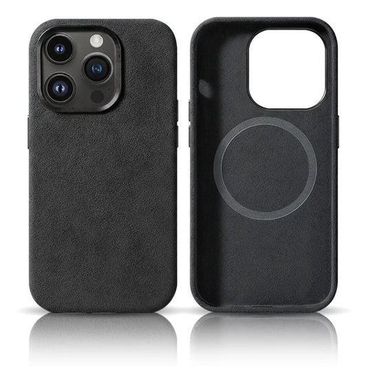 Alcantara® Leder Premium Handyhülle für iPhone 14–17 bayondo