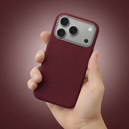 Alcantara® Leder Premium Handyhülle für iPhone 14–17 bayondo