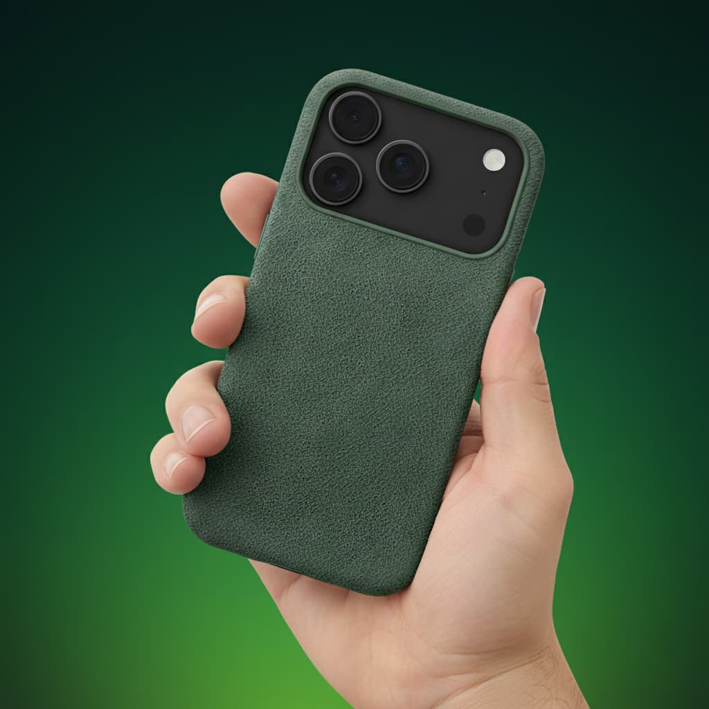 Alcantara® Leder Premium Handyhülle für iPhone 14–17 bayondo
