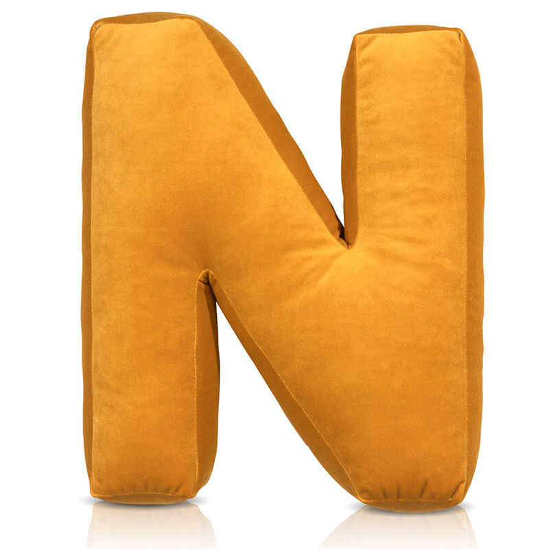 Buchstabenkissen Velours
