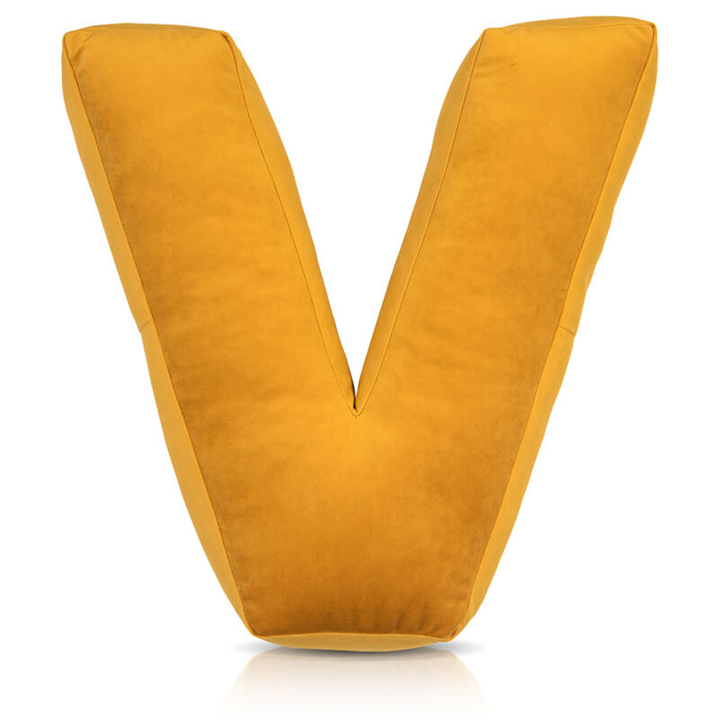 Buchstabenkissen Velours