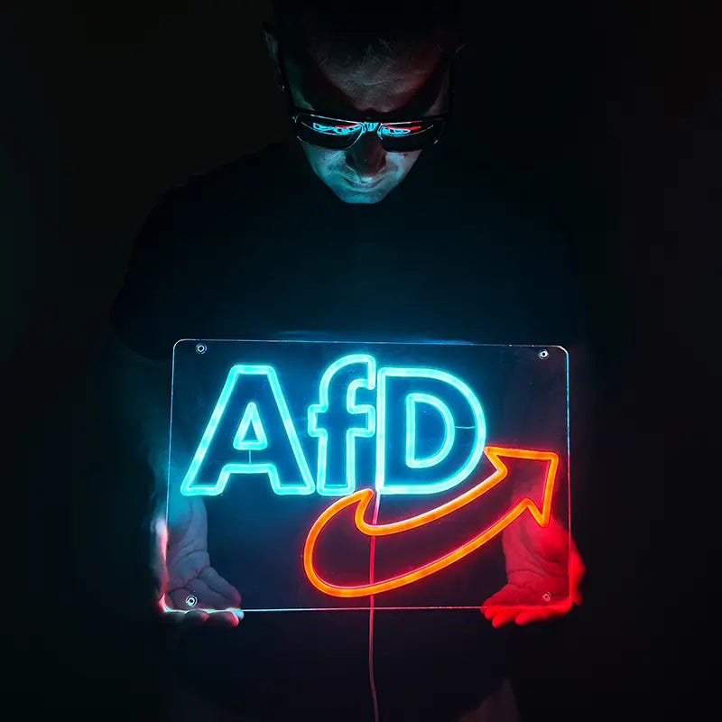 "AfD" LED-Neonschild 40x28cm (USB)
