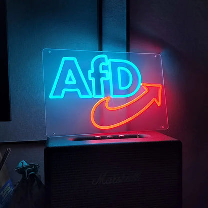 "AfD" LED-Neonschild 40x28cm (USB)