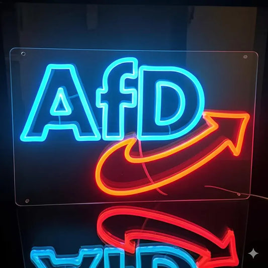 "AfD" LED-Neonschild 40x28cm (USB)