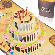 Laden Sie das Bild in den Galerie-Viewer, 3D Happy Birthday - XL 17x17cm Popup Card mit Sprachaufnahme
