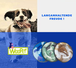 Zähneschonende Flugscheibe aus Schaumstoff mit Stoffbezug von WooPet