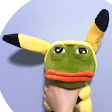 Laden Sie das Bild in den Galerie-Viewer, Lustiges Plüschtier &quot;PEPE der traurige Frosch&quot; + Schlafmaske
