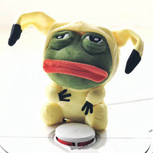 Laden Sie das Bild in den Galerie-Viewer, Lustiges Plüschtier &quot;PEPE der traurige Frosch&quot; + Schlafmaske
