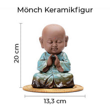 Laden Sie das Bild in den Galerie-Viewer, Meditierender Mönch Premium-Keramikfigur
