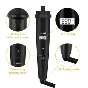 Lockenstab 5 in 1 LCD Keramikbeschichtung Multifunktions Austauschbare Lockenwickler Kit von Beautiful®
